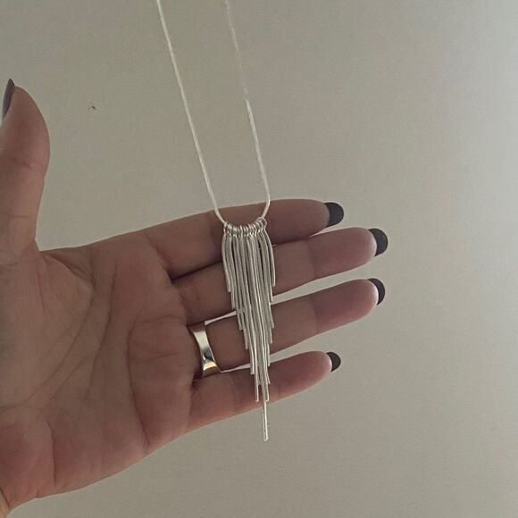 The Roaring 20’s 925 Silver retro fringe necklace - Picture 7 of 8